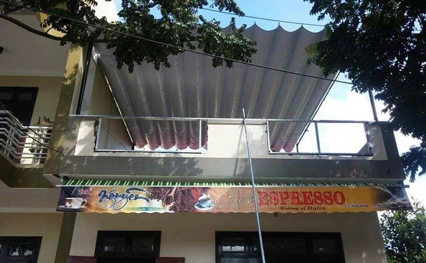 bạt mái xếp lớp lượn sóng