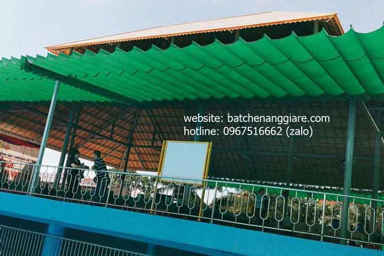 bạt mái xếp lớp lượn sóng