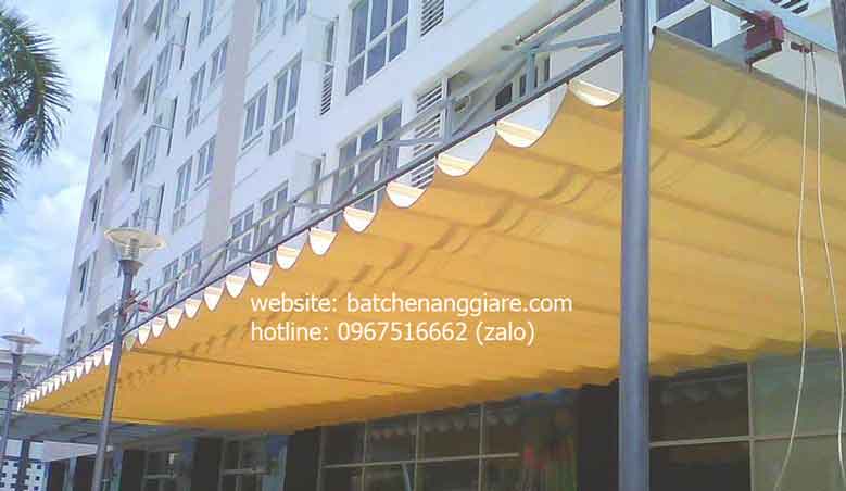 bạt mái xếp lớp lượn sóng