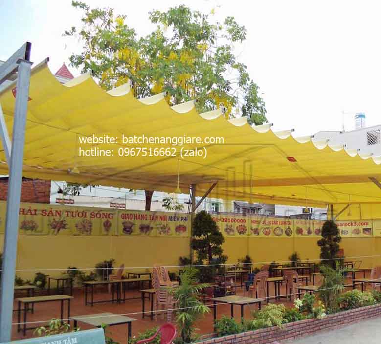 bạt xếp lớp lượn sóng che nắng mưa tại Bắc Kạn