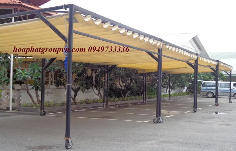 H&igrave;nh ảnh bạt m&aacute;i xếp lượn s&oacute;ng che nắng mưa.
