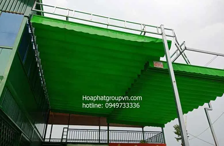 H&igrave;nh ảnh bạt m&aacute;i xếp lượn s&oacute;ng che nắng mưa.