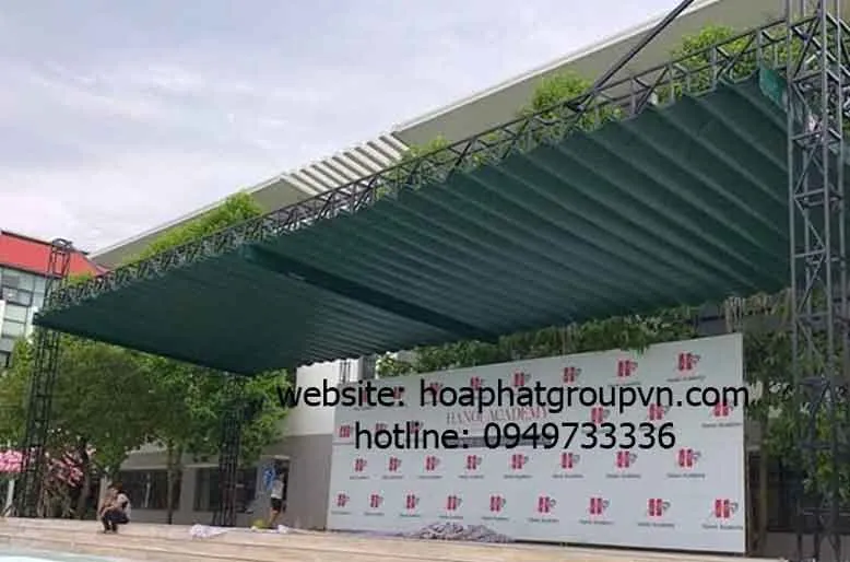 H&igrave;nh ảnh bạt m&aacute;i xếp lượn s&oacute;ng che nắng mưa.